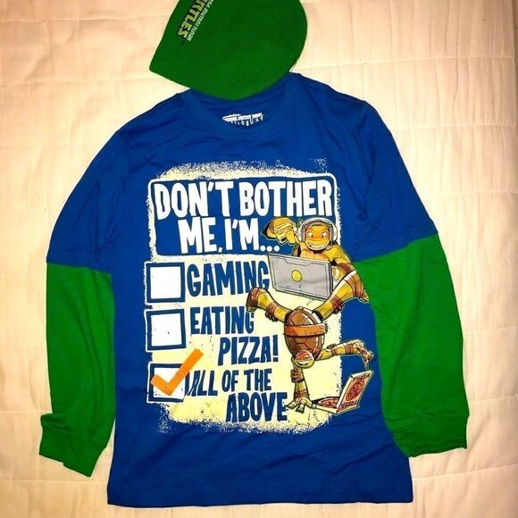 Teenage Mutant Ninja Turtles Boys' Shirt and HAT - Picture 1 of 2